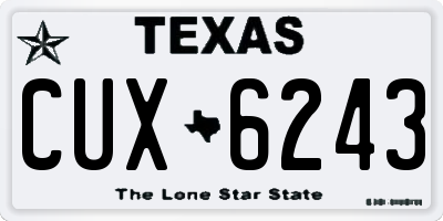 TX license plate CUX6243