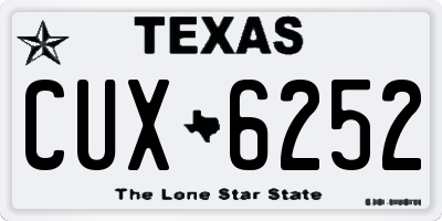 TX license plate CUX6252