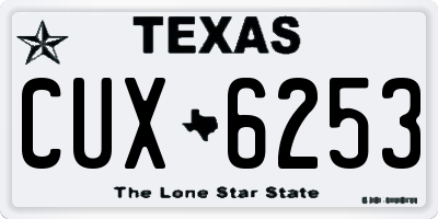 TX license plate CUX6253