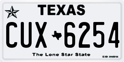 TX license plate CUX6254
