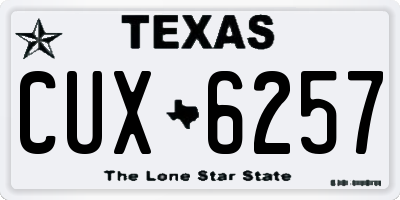 TX license plate CUX6257