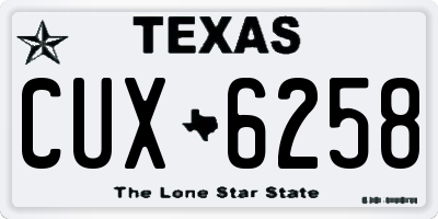 TX license plate CUX6258