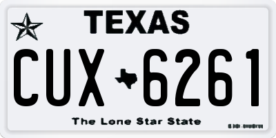 TX license plate CUX6261