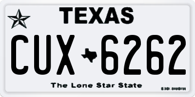 TX license plate CUX6262