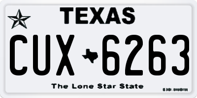 TX license plate CUX6263