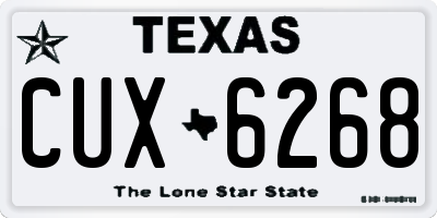 TX license plate CUX6268