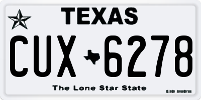 TX license plate CUX6278