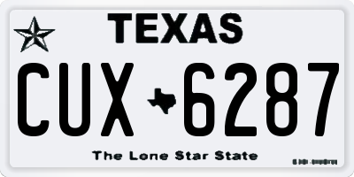 TX license plate CUX6287