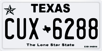 TX license plate CUX6288