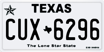 TX license plate CUX6296