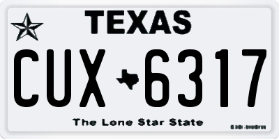 TX license plate CUX6317