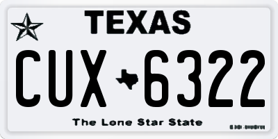 TX license plate CUX6322