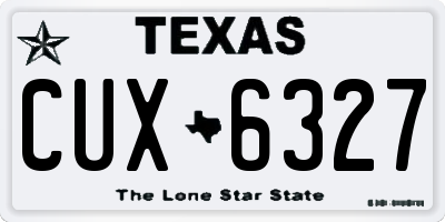 TX license plate CUX6327
