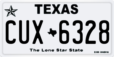 TX license plate CUX6328