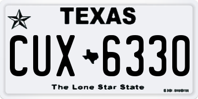 TX license plate CUX6330