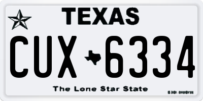 TX license plate CUX6334