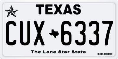 TX license plate CUX6337
