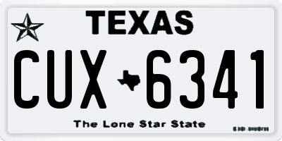TX license plate CUX6341