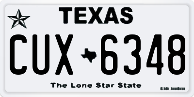 TX license plate CUX6348