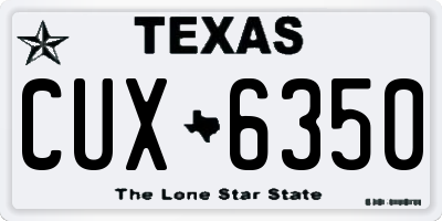 TX license plate CUX6350