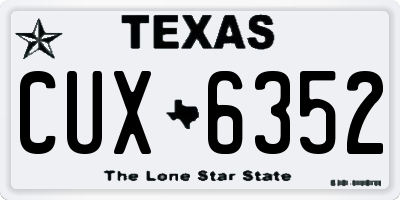 TX license plate CUX6352