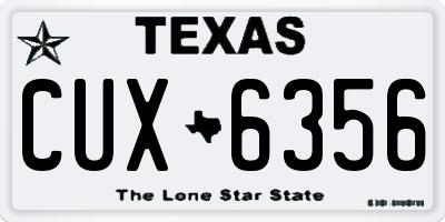 TX license plate CUX6356