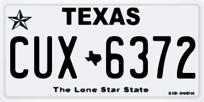 TX license plate CUX6372