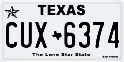 TX license plate CUX6374