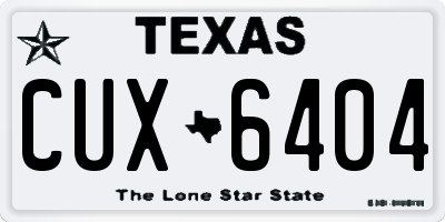 TX license plate CUX6404