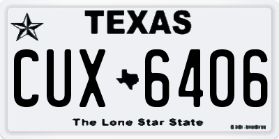 TX license plate CUX6406