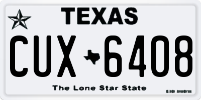 TX license plate CUX6408