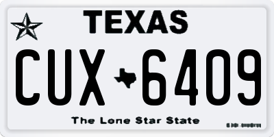 TX license plate CUX6409