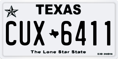 TX license plate CUX6411