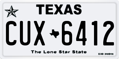 TX license plate CUX6412