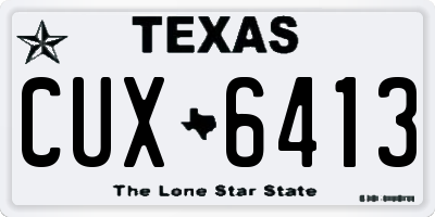 TX license plate CUX6413