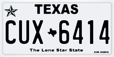 TX license plate CUX6414
