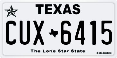 TX license plate CUX6415