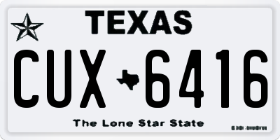 TX license plate CUX6416