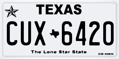 TX license plate CUX6420