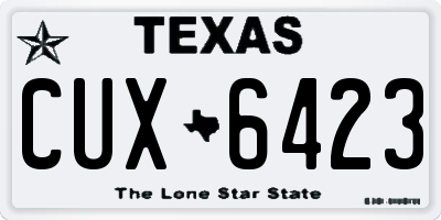 TX license plate CUX6423