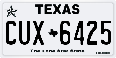 TX license plate CUX6425