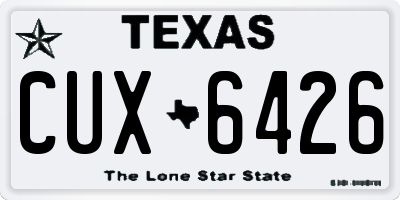 TX license plate CUX6426
