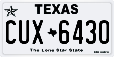 TX license plate CUX6430