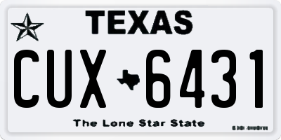TX license plate CUX6431