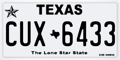 TX license plate CUX6433