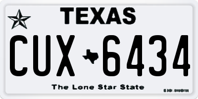 TX license plate CUX6434