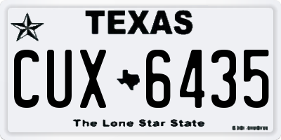 TX license plate CUX6435
