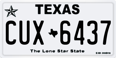 TX license plate CUX6437