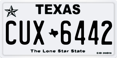 TX license plate CUX6442