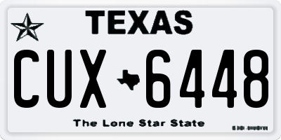 TX license plate CUX6448